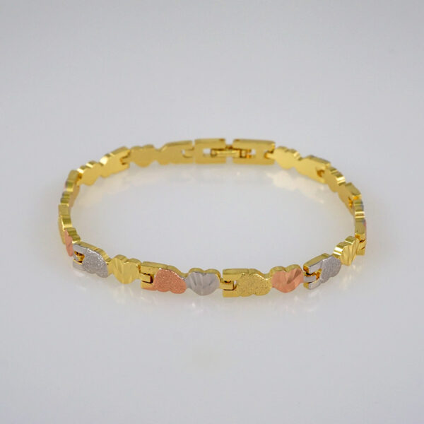 Women Bracelets/ Pulseras Dama/ Three Tone/14K Real Color// B528