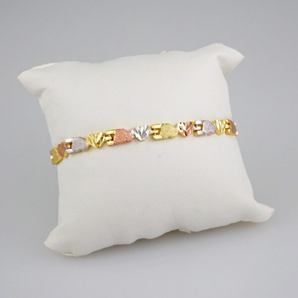 Women Bracelets/ Pulseras Dama/ Three Tone/14K Real Color// B528