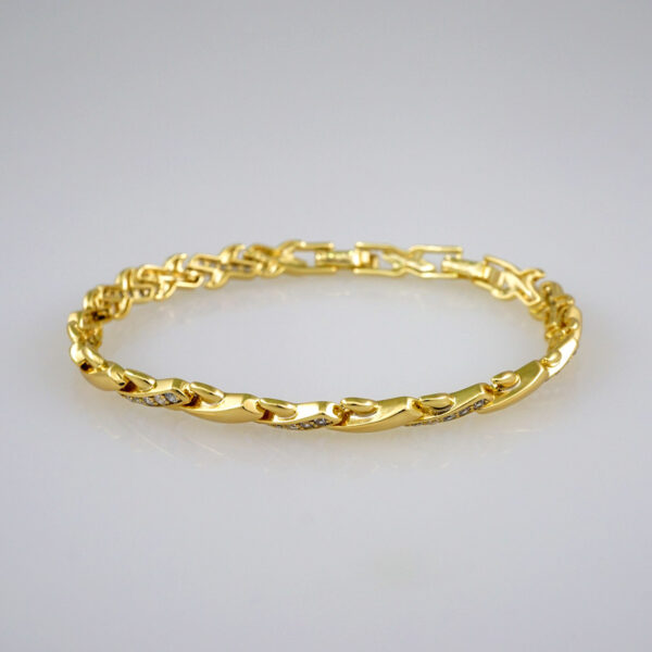 Women Bracelets/ Pulseras Dama/ Zircon Stone/14K Real Color// B529