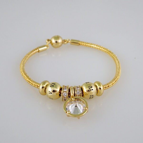 Women Bracelets/ Pulseras Dama/  Zircon Stone/ 14K Real Color/ Cierre Original//B540