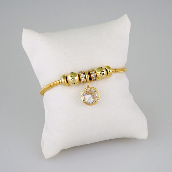 Women Bracelets/ Pulseras Dama/  Zircon Stone/ 14K Real Color/ Cierre Original//B540