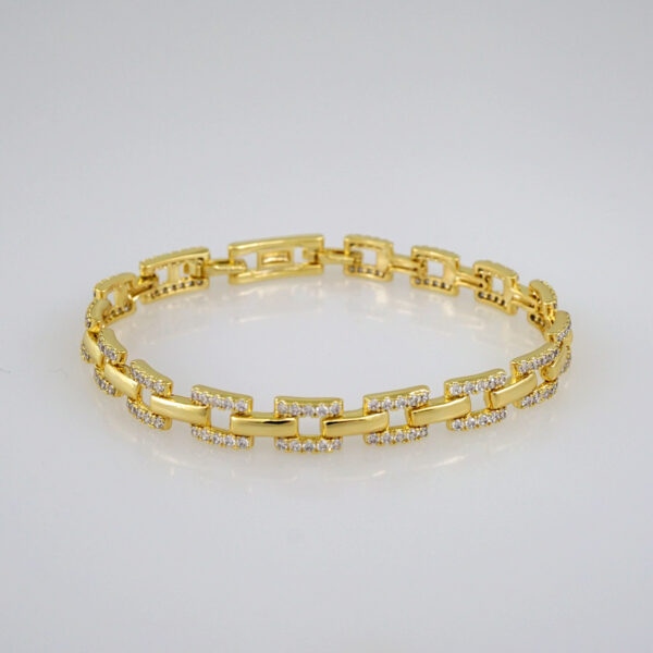 Women Bracelets/ Pulseras Dama/  Zircon Stone/ 14K Real Color// B543