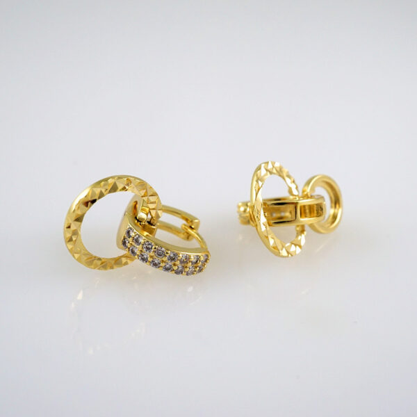 Women Earrings/ Aretes Dama/ Zircon Stone/ 14k Real Color// E503