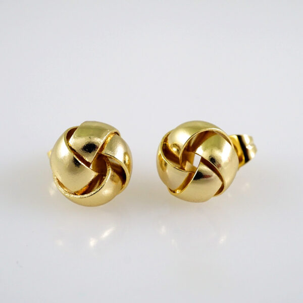 Women Earrings/ Aretes Dama/ Plain/ 14k Real Color//E506 - Image 2