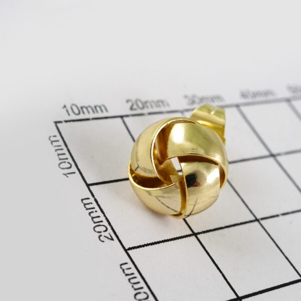 Women Earrings/ Aretes Dama/ Plain/ 14k Real Color//E506 - Image 3