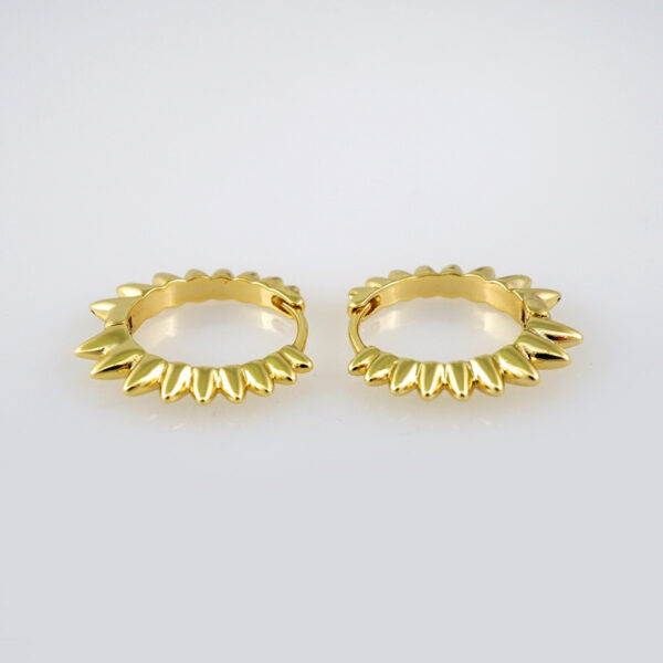 Women Earrings/ Aretes Dama/Plain/ 14k Real Color// E513