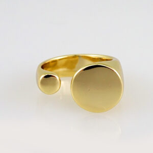 Women Ring/ Anillos Damas/  14K Real Color/ Plain/ Ajustable// R270