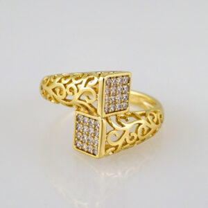 Women Ring/ Anillos Damas/  14K Real Color/  Zircon Stone// R276