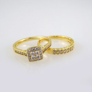 Women Ring/ Anillos Damas/ Wedding Ring/ Zircon Stone/ 14K Real Color// R080E
