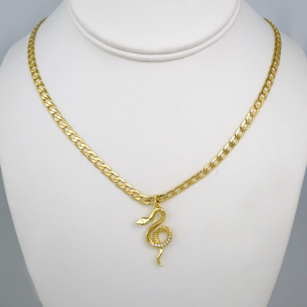 Cadenas & Colgantes/ Chain W/Pendants /14K Real Color/Zircon Stone/ 4mmx45cm// SET531