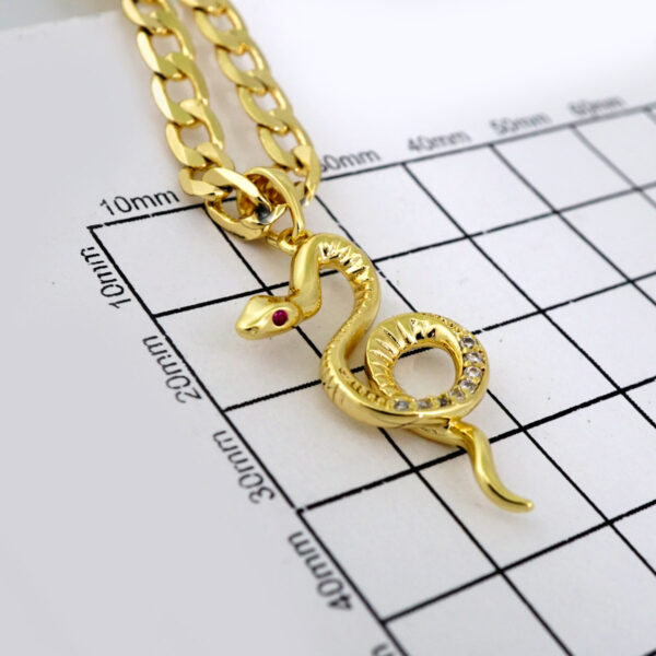 Cadenas & Colgantes/ Chain W/Pendants /14K Real Color/Zircon Stone/ 4mmx45cm// SET531 - Image 3