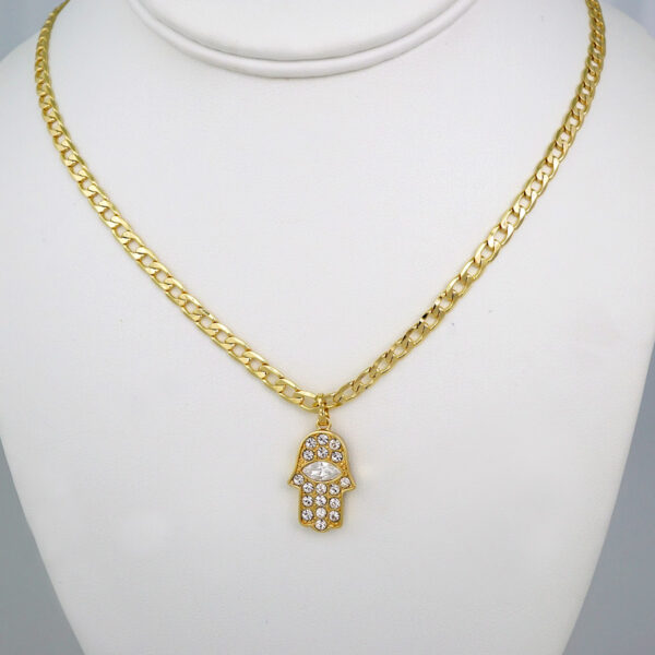 Cadenas & Colgantes/ Chain W/Pendants /14K Real Color/Zircon Stone/ 4mmx45cm// SET532