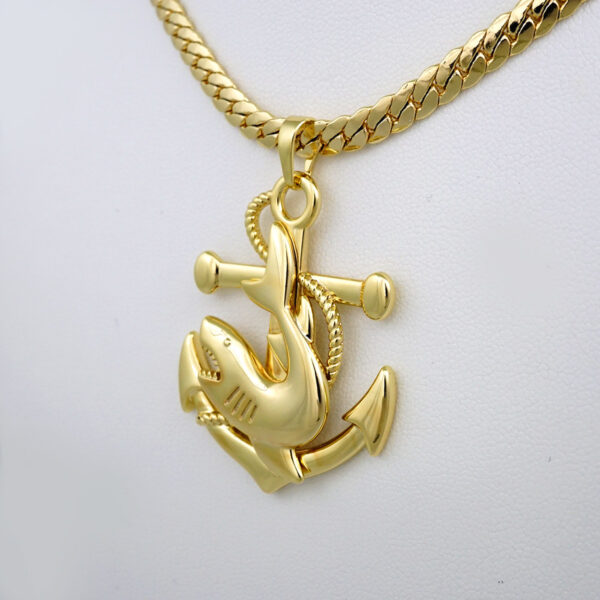 Cadenas & Colgantes/ Chain Men/Pendants/ 14K Real Color/ Plain/ 5mm x60cm// SET542 - Image 2