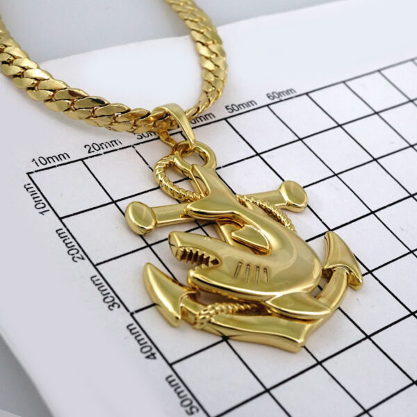Cadenas & Colgantes/ Chain Men/Pendants/ 14K Real Color/ Plain/ 5mm x60cm// SET542 - Image 3