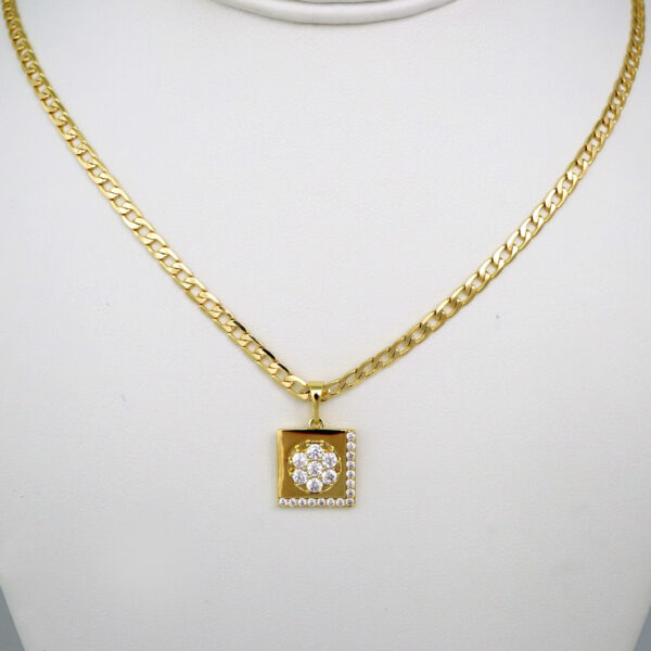 Cadenas & Colgantes/ Chain /Pendants / 14K Real Color/ Zircon Stone/  3mm x45cm// SET550