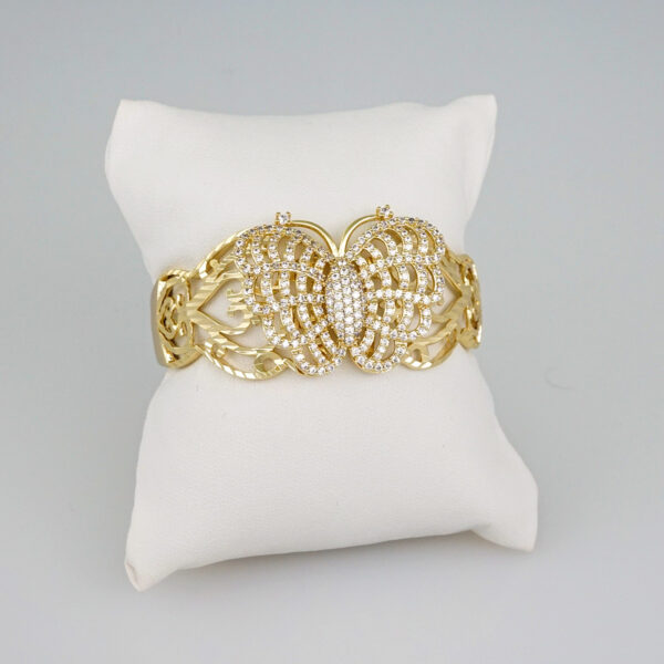 Bangles Women/ Pulsos Dama/ Zircon Stone/ 14K Real Color// P257