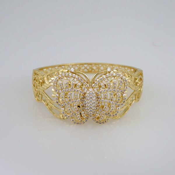 Bangles Women/ Pulsos Dama/ Zircon Stone/ 14K Real Color// P257 - Image 2