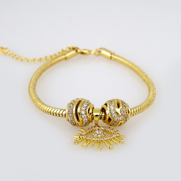 Women Bracelets/ Pulseras Dama/ Zircon Stone/ 14K Real Color/ Pulsera con diges// B556