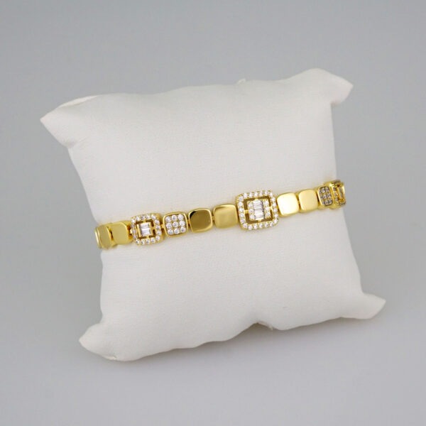 Women Bracelets/ Pulseras Dama/  Zircon Stone/  14K Real Color// B564