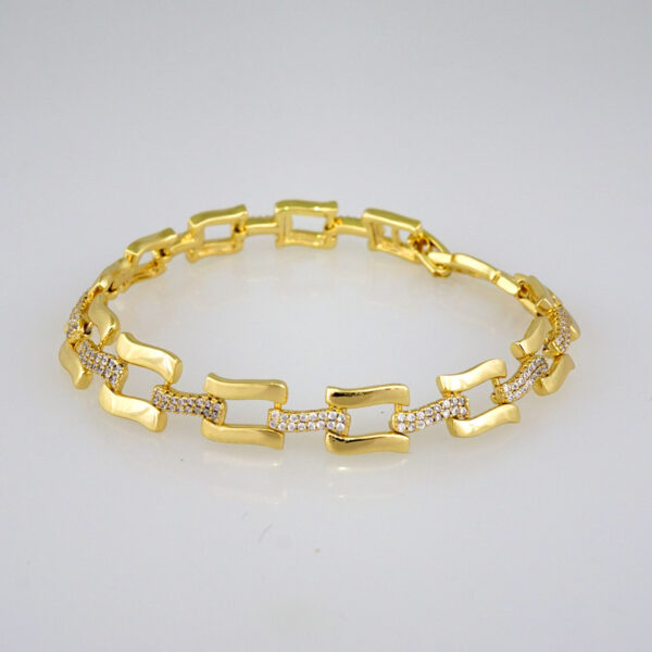Women Bracelets/ Pulseras Dama/  Zircon Stone/  14K Real Color// B565
