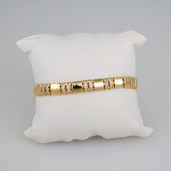 Women Bracelets/ Pulseras Dama/  Zircon Stone/  14K Real Color// B570
