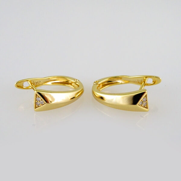 Women Earrings/ Aretes Dama/ Zircon Stone/ 14k Real Color// E535