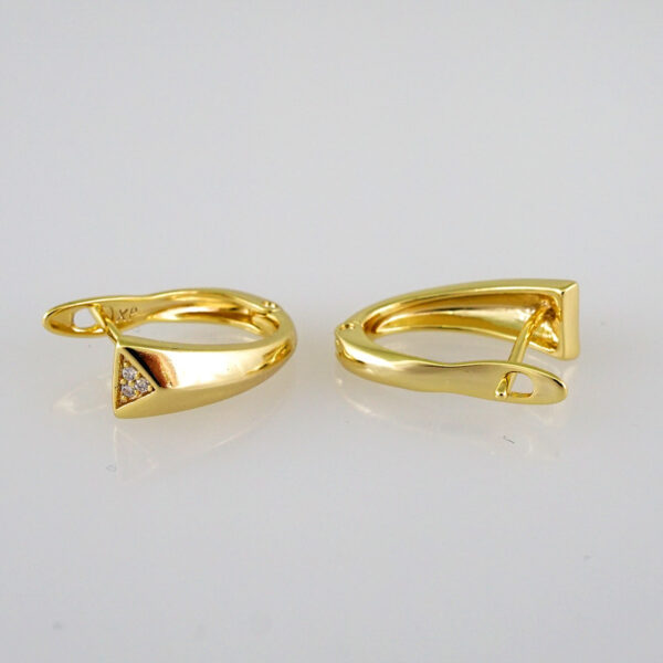 Women Earrings/ Aretes Dama/ Zircon Stone/ 14k Real Color// E535 - Image 2