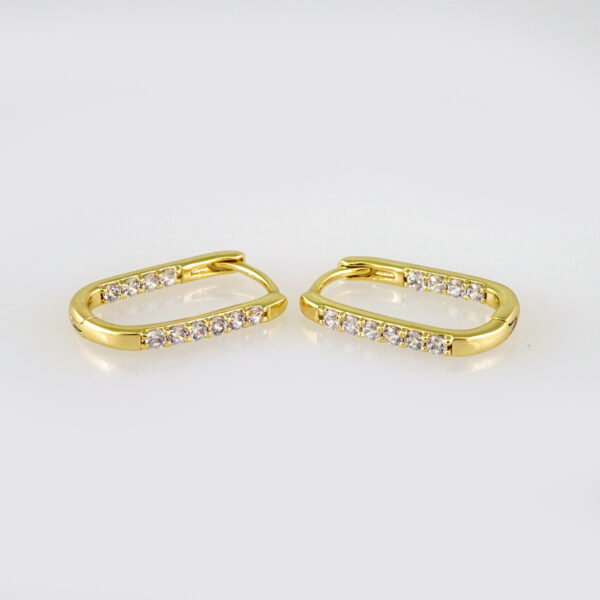 Women Earrings/ Aretes Dama/ Zircon Stone/ 14k Real Color// E536