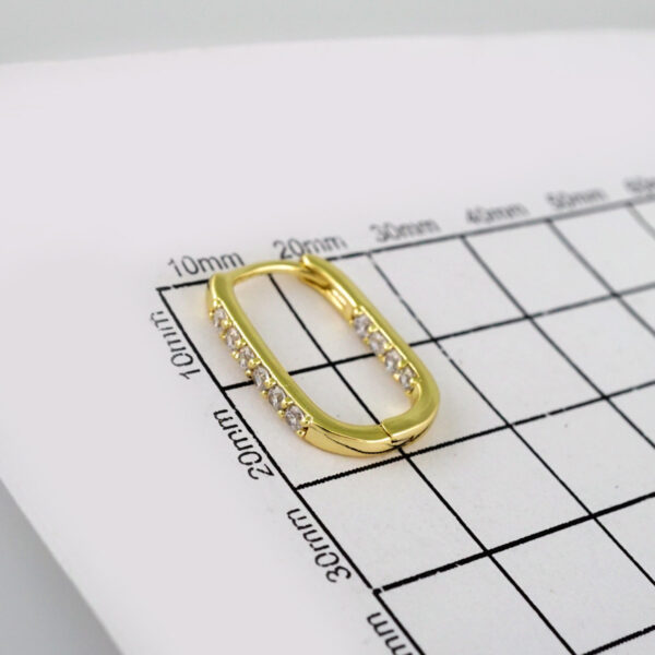 Women Earrings/ Aretes Dama/ Zircon Stone/ 14k Real Color// E536 - Image 3