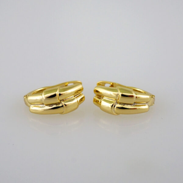 Women Earrings/ Aretes Dama/  Plain/  14k Real Color// E544
