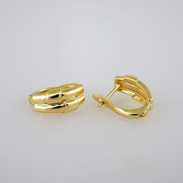 Women Earrings/ Aretes Dama/  Plain/  14k Real Color// E544