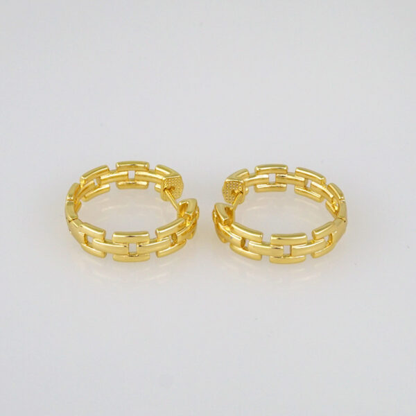 Women Earrings/ Aretes Dama/  Plain/  14k Real Color// E549