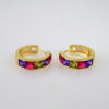 Women Earrings/ Aretes Dama/  Zircon Stone/  14k Real Color// E550