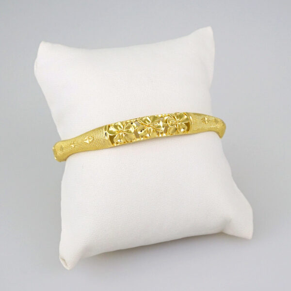 Bangles Women/ Pulsos Dama/ Plain/ 14K Real Color// P254