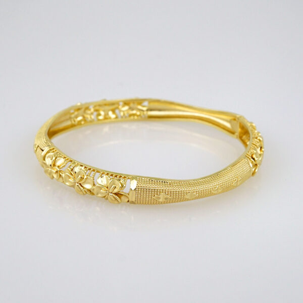 Bangles Women/ Pulsos Dama/ Plain/ 14K Real Color// P254 - Image 2
