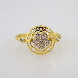 Women Ring/ Anillos Damas/  14K Real Color/  Zircon Stone// R289