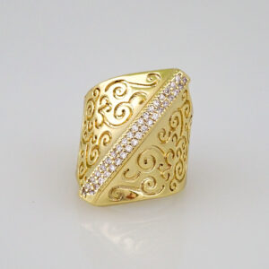 Women Ring/ Anillos Damas/  14K Real Color/  Zircon Stone// R300