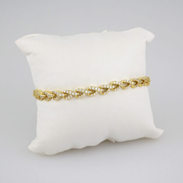 Women Bracelets/ Pulseras Dama/ Zircon Stone/14K Real Color// B572