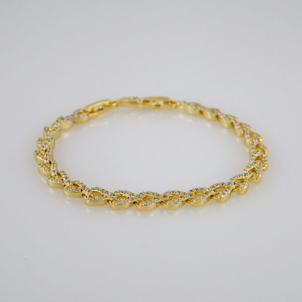 Women Bracelets/ Pulseras Dama/ Zircon Stone/14K Real Color// B572