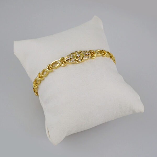 Women Bracelets/ Pulseras Dama/  Zircon Stone/  14K Real Color// B578