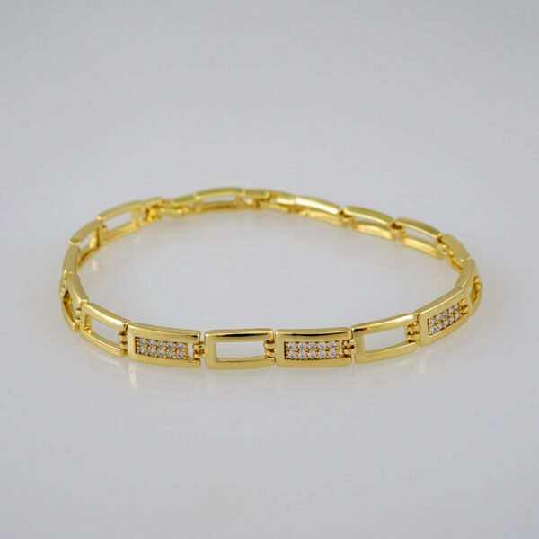 Women Bracelets/ Pulseras Dama/  Zircon Stone/  14K Real Color// B592