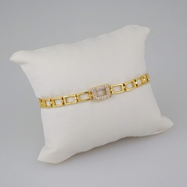 Women Bracelets/ Pulseras Dama/  Zircon Stone/  14K Real Color// B596