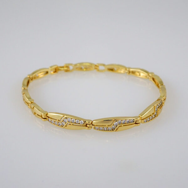 Women Bracelets/ Pulseras Dama/  Zircon Stone/  14K Real Color// B597