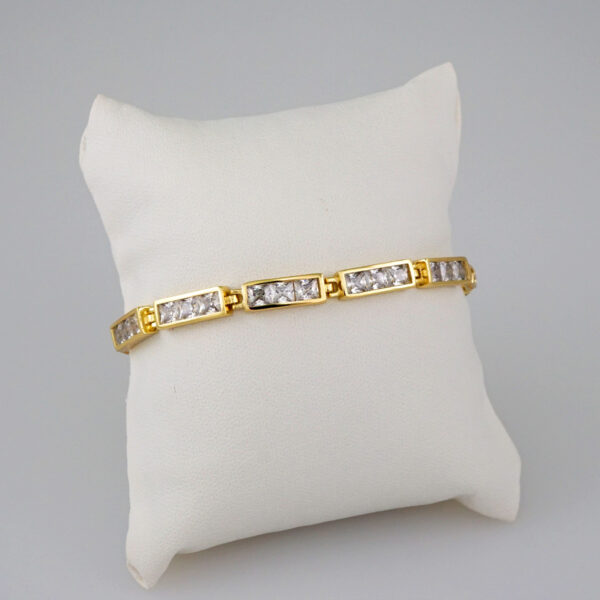 Women Bracelets/ Pulseras Dama/  Zircon Stone/  14K Real Color// B598