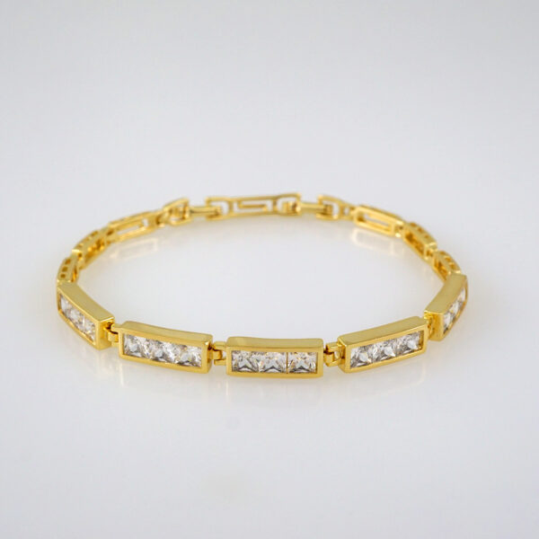 Women Bracelets/ Pulseras Dama/  Zircon Stone/  14K Real Color// B598