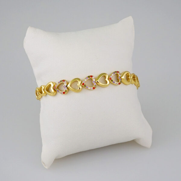 Women Bracelets/ Pulseras Dama/  Zircon Stone/  14K Real Color// B600