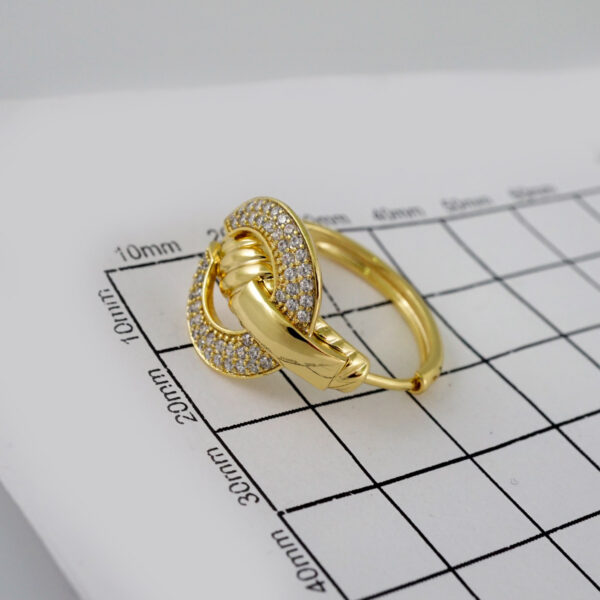 Women Earrings/ Aretes Dama/  Zircon Stone/  14k Real Color// E559 - Image 3