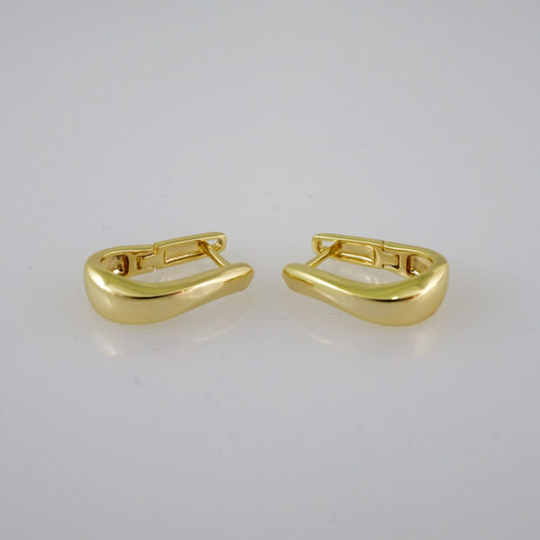 Women Earrings/ Aretes Dama/  Plain/  14k Real Color// E560