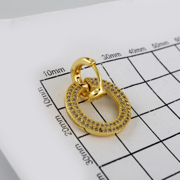 Women Earrings/ Aretes Dama/  Zircon Stone/  14k Real Color// E562 - Image 3