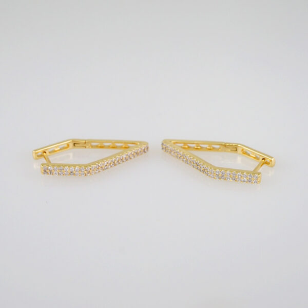 Women Earrings/ Aretes Dama/Zircon Stone/14k Real Color// E569